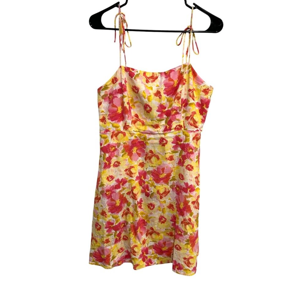 Old Navy Floral Print Sleeveless Sundress Adjustable Straps Smocked Back Size M